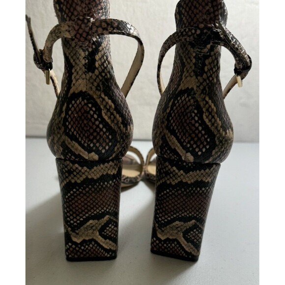 Vince Camuto Winderly Ankle Strap Sandals‎ 10M Snakeskin Heels - Picture 3 of 6